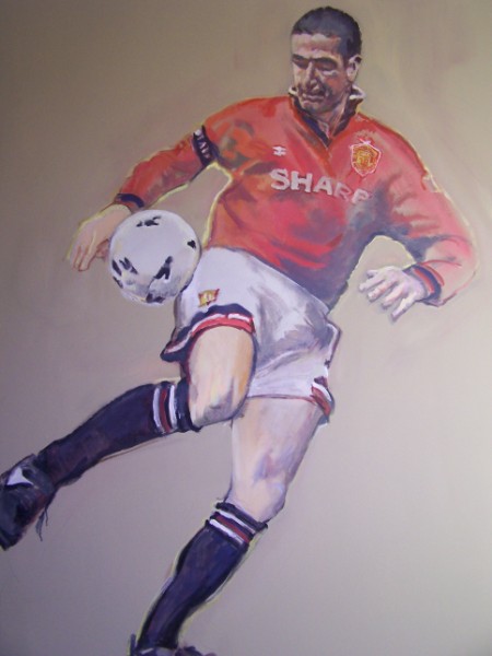 Cantona Football Giant. Have your child's hero painted onto their wall!