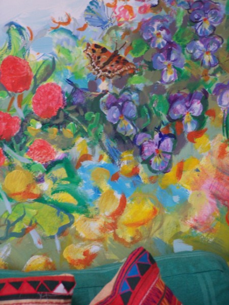 Flower mural detail butterfly (450 x 600)