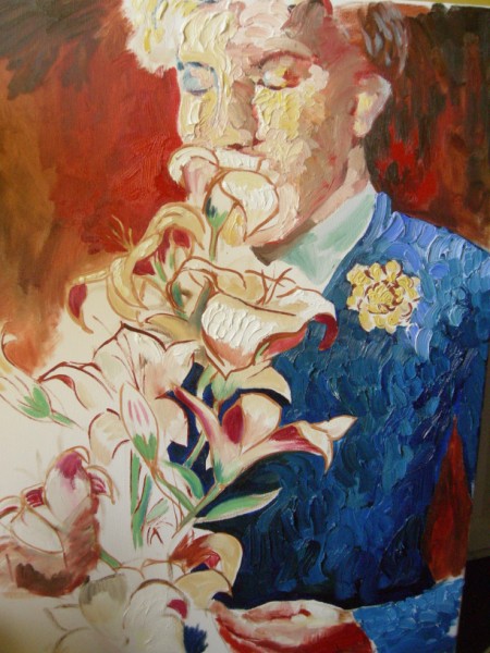 Dickon and flowers