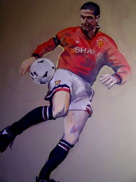 Cantona Football Giant. Have your child's hero painted onto their wall!