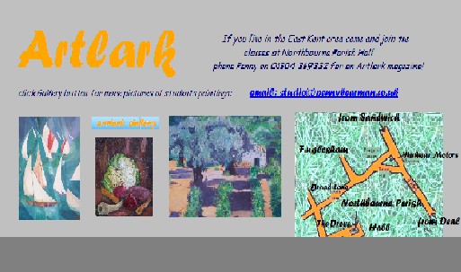Artlark art classes held in Northbourne near Deal